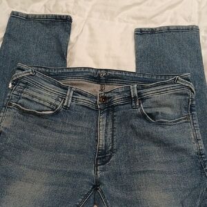 Pepe Jeans Blue Straight Denim with Classic Twill Weave